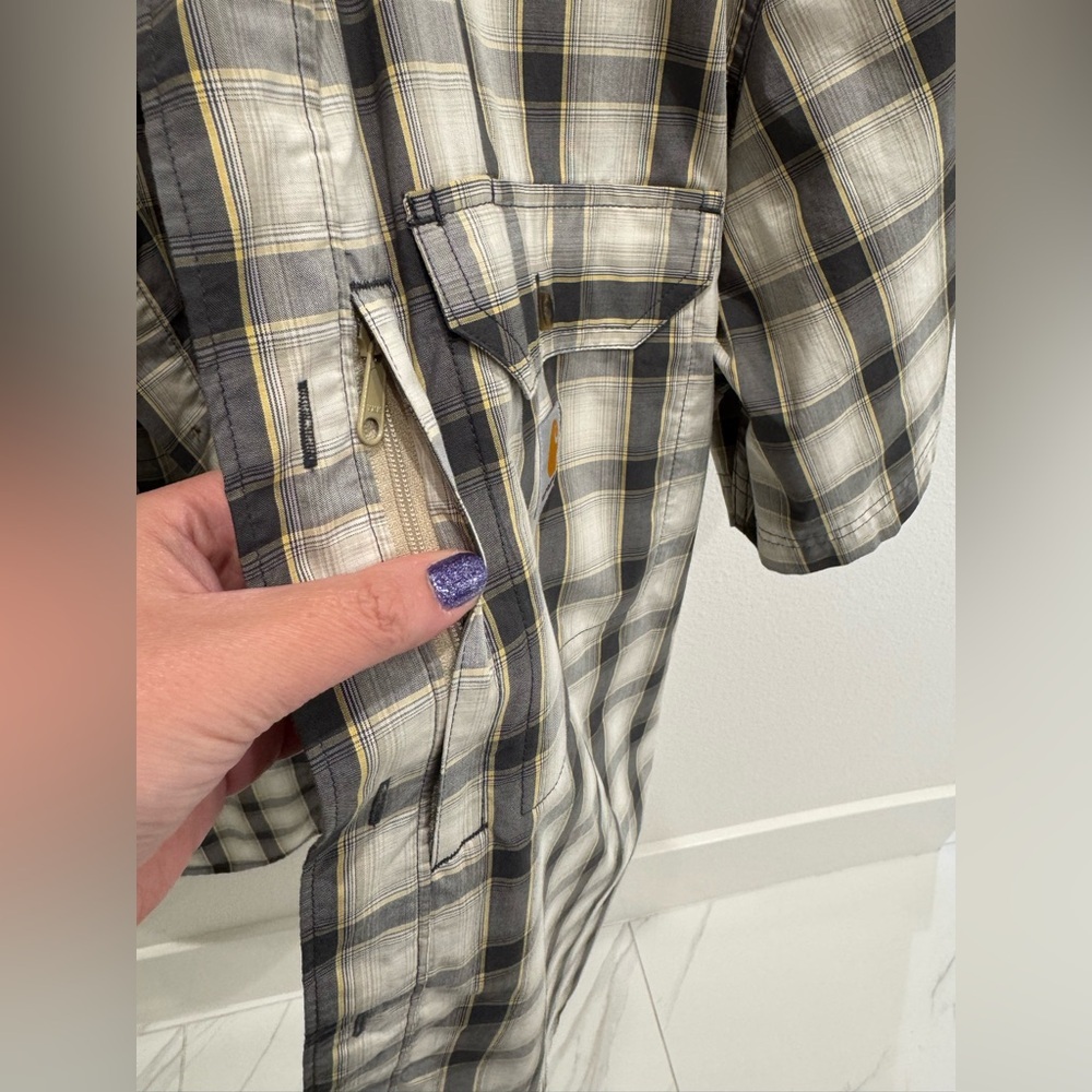 Carhartt Men's Force Plaid Button Down Shirt large - Picture 3 of 5